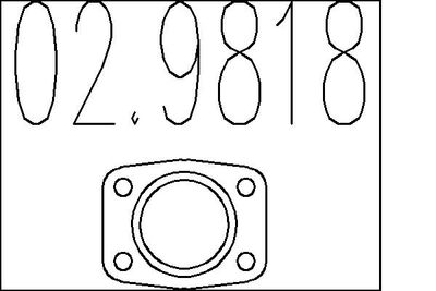 MTS 02.9818 Прокладка глушителя  для BMW 3 (E90) 318 i