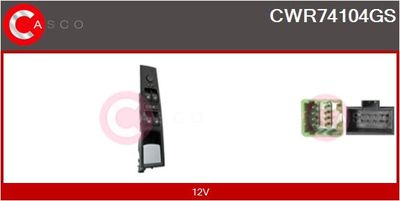 CASCO CWR74104GS Стеклоподъемник для FIAT IDEA
