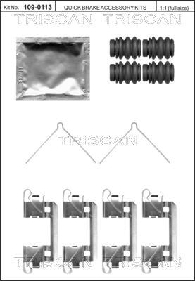 Комплектующие, колодки дискового тормоза TRISCAN 8105 401622 для HONDA JAZZ