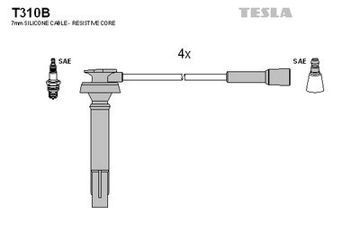 Sada kabelů pro zapalování TESLA T310B