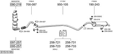 Układ wydechowy BOSAL SYS15185