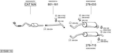 SISTEM DE ESAPAMENT BOSAL SYS06110