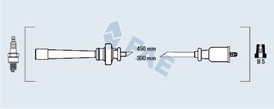Комплект проводов зажигания FAE 85382 для PROTON IMPIAN
