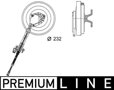 Koppeling, radiateurventilator - CFC86000P - MAHLE