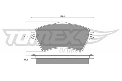 TOMEX Brakes TX 15-39 Тормозные колодки и сигнализаторы  для LAND ROVER FREELANDER I Soft Top (L314) 2.0 DI 4x4