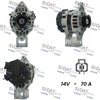 Генератор SIDAT A12VA0669A2 для HYUNDAI i20