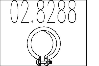 MTS 02.8288 Хомуты глушителя  для PEUGEOT 2008 (Пежо 2008)