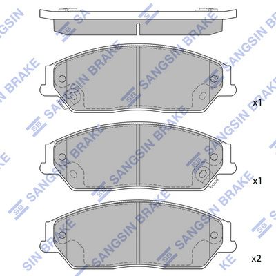 Hi-Q SP1590 Тормозные колодки и сигнализаторы  для TOYOTA CAMRY седан (_V4_) 2.4 (ACV40_)