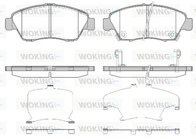 Комплект тормозных колодок, дисковый тормоз WOKING P5183.32 для HONDA CR-Z