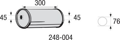 Midterste, lyddæmper, universal KLOKKERHOLM 248-004