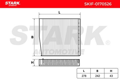 Филтър купе (поленов филтър) STARK SKIF-0170526
