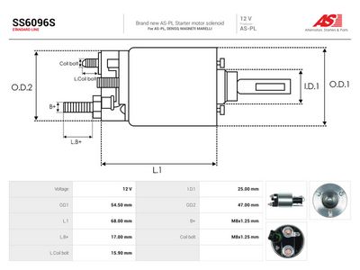 Innslag, starter AUTOSTARTER SS6096S for TOYOTA