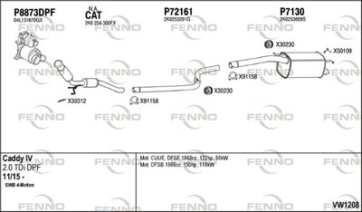Układ wydechowy FENNO VW1208