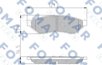 Комплект тормозных колодок, дисковый тормоз FOMAR Friction FO 870981 для DAEWOO MAGNUS