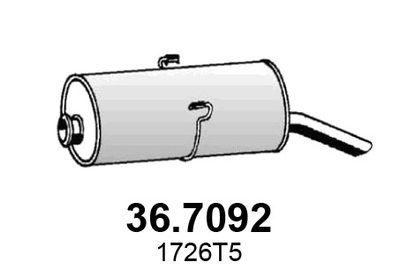 ASSO 36.7092 Глушитель выхлопных газов  для PEUGEOT 306 Break (7E, N3, N5) 2.0 HDI 90