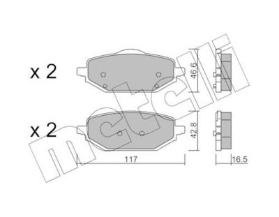 BREMSBELAGSATZ SCHEIBENBREMSE