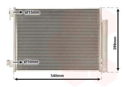 VAN WEZEL 43015701 Радиатор кондиционера  для SMART FORTWO (Смарт Фортwо)