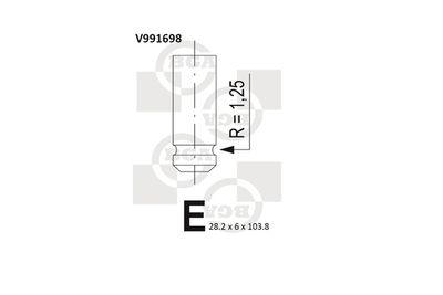 Выпускной клапан BGA V991698 для MITSUBISHI PAJERO
