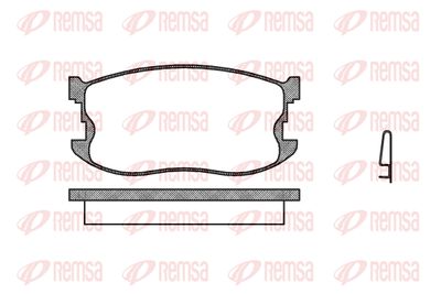 Комплект тормозных колодок, дисковый тормоз REMSA 0198.04 для ISUZU PIAZZA