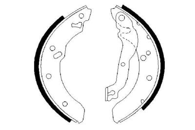 BOSCH 0 986 487 409 Тормозные колодки барабанные  для FORD ESCORT IV (GAF, AWF, ABFT) 1.6 Turbo RS