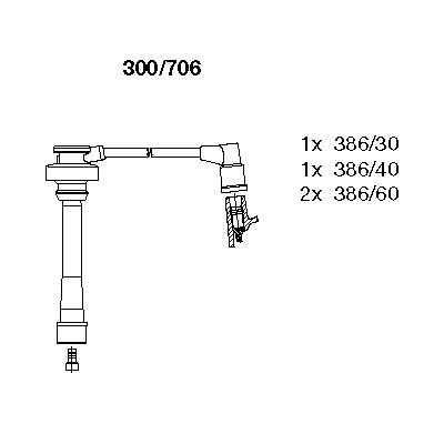 Комплект проводов зажигания BREMI 300/706 для MITSUBISHI GALANT