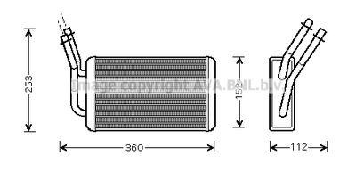 AVA QUALITY COOLING FD6316 Радиатор печки  для FORD TRANSIT (Форд Трансит)