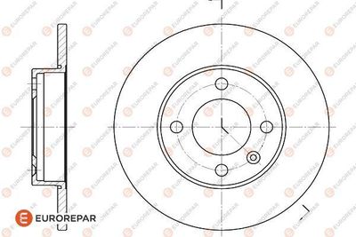 Тормозной диск EUROREPAR 1618867180 для VW POLO
