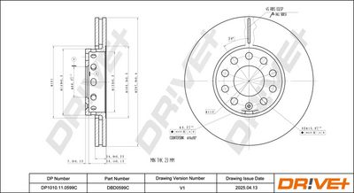 BREMSSCHEIBE DR!VE+ DBD0599C 2