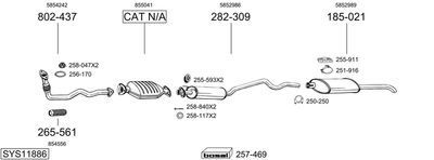SISTEM DE ESAPAMENT BOSAL SYS11886