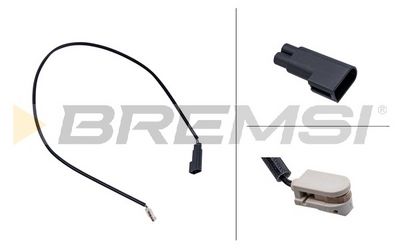 Warning contact, brake pad wear
