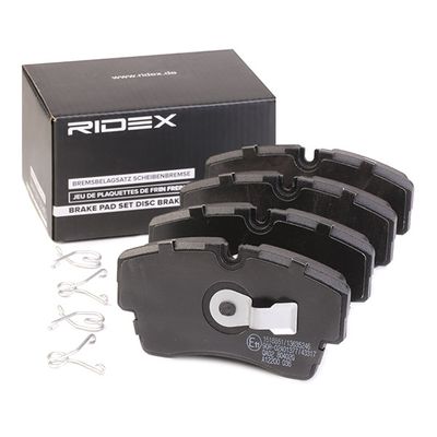 комплект спирачно феродо, дискови спирачки RIDEX 402B1085