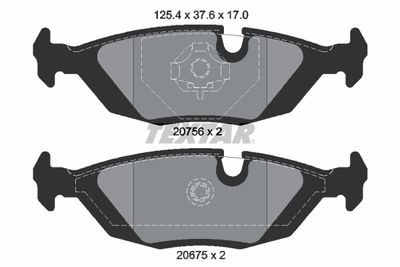 Комплект тормозных колодок, дисковый тормоз 2067502