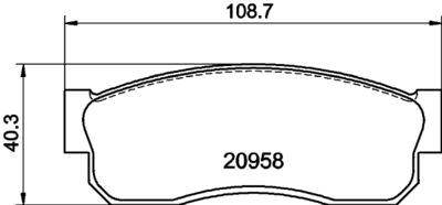 Комплект тормозных колодок, дисковый тормоз HELLA 8DB 355 029-211 для SUBARU JUSTY