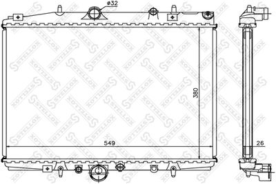 Радиатор, охлаждение двигателя STELLOX 10-26137-SX для CITROËN C5