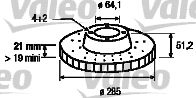Тормозной диск VALEO 186235 для HONDA LEGEND