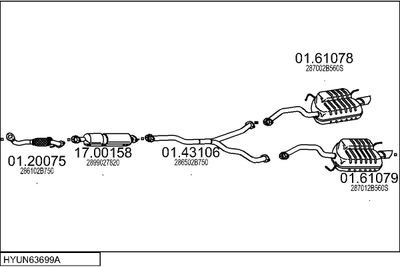 Układ wydechowy MTS HYUN63699A020104