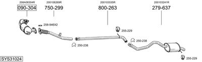 Układ wydechowy BOSAL SYS31024