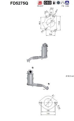 FILTRU FUNINGINE/PARTICULE SIST.DE ESAPAMENT AS FD5275Q