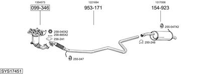 SISTEM DE ESAPAMENT BOSAL SYS17451
