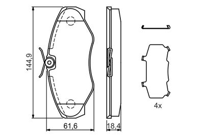 Brake Pad Set, disc brake 0 986 424 531