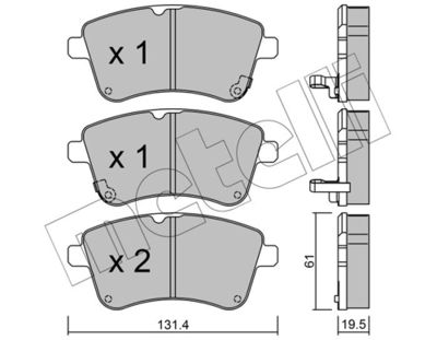 Brake Pad Set, disc brake 22-0913-0