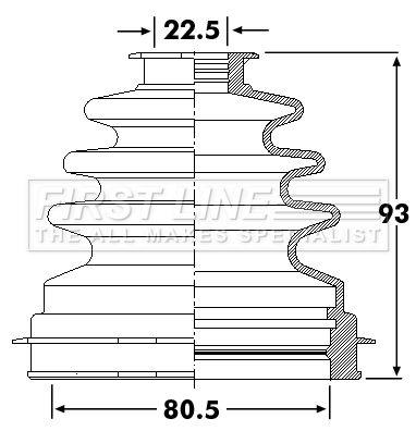 Bellow, drive shaft FIRST LINE FCB6260