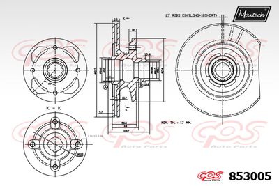 MAXTECH 853005 Тормозные диски  для MAZDA RX-7 I (SA) 1.0