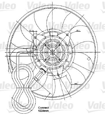 Вентилятор, охлаждение двигателя VALEO 698323 для OPEL VECTRA