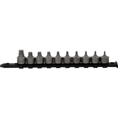 Ks Tools - Sada bitov TORX krátka 3/8", T10 – T55, 10ks