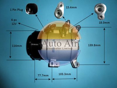 Compressor, air conditioning Auto Air Gloucester 14-0801P