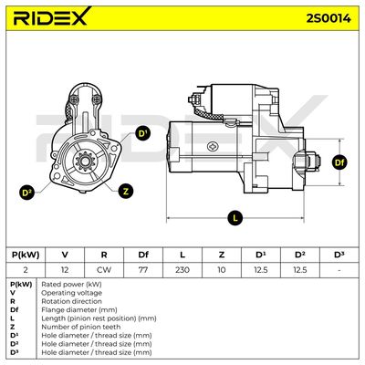 стартер RIDEX 2S0014