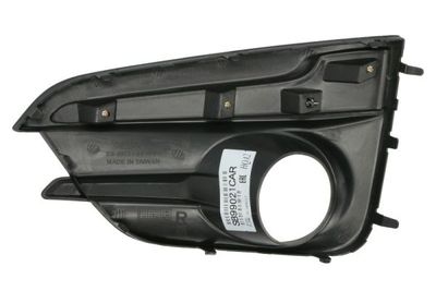 Voorbumper afdekking Voor Rechts (met verchroomde lamel, met mistlampgaten, plastic, zwart) past: SUBARU IMPREZA GK, GT 11.17-12.19
