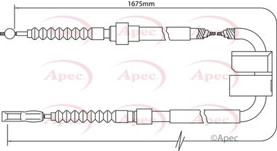 Cable Pull, parking brake APEC CAB1017