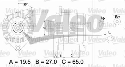 Генератор VALEO 436384 для RENAULT CLIO